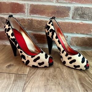 Giuseppe Zanotti Leon Leopard Anthracite Pump Heels